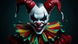 © bajita111122 - Evil jester costume, twisted smile, colorful yet creepy, 3D illustration