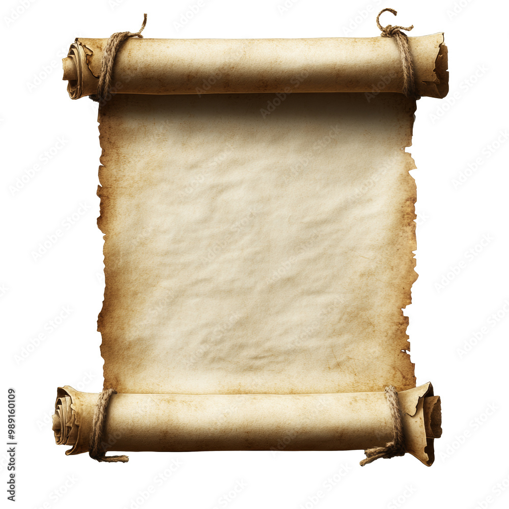 Blank ancient scroll for notes transparent Stock Photo | Adobe Stock