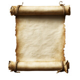 Blank ancient scroll for notes transparent