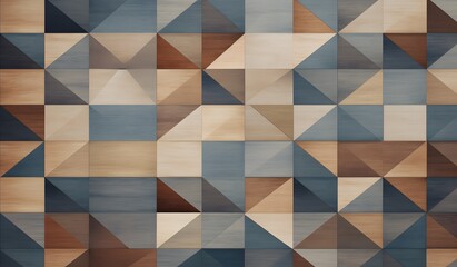 Earthy Tones Geometric Wooden Pattern