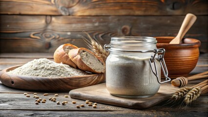 Rye sourdough starter and rye flour for bread making