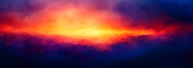 Impressionist Abstract Sunset Gradient Background