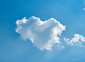 Heart Shaped Cloud in Blue Sky - Love and Affection