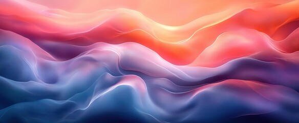 organic flowing shapes in soft gradient hues of teal lavender and coral creating a serene and modern abstract header or background design