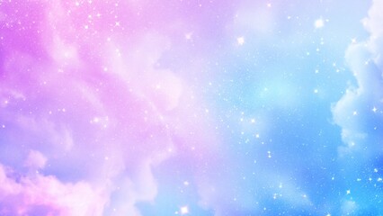 Wall Mural - starry pink and blue sky background