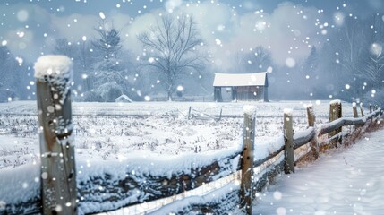 Wall Mural - Snowy Winter Wonderland