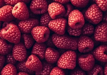 Organic Raspberry Pattern Background