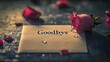 © KYR - A letter with the word 'Goodbye' lying on a table with a single tear drop falling on it, representing the end of trust.