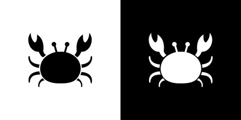 Crabs icon Isolated flat vector in outline