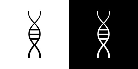 dna icon isolated flat vector in outline