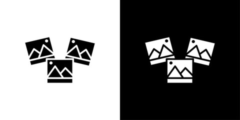Poster - image or photo icon Isolated flat vector in outline