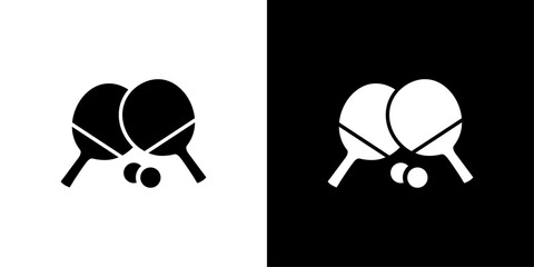Poster - ping-pong, table tennis icon isolated flat vector in outline