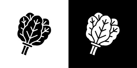 Poster - spinach icon Isolated flat vector in outline