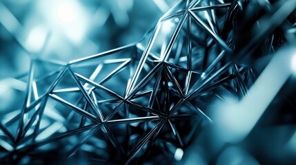 Aufkleber - Abstract 3D polygons forming a complex geometric structure, symbolizing advanced mathematical design 3D polygons, geometry