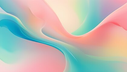 Wall Mural - Dreamy pastel abstract with flowing colors and gentle gradients