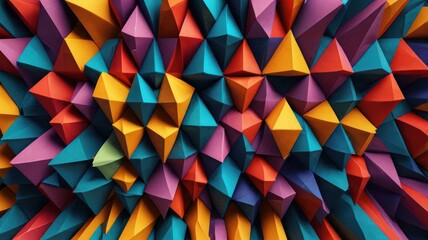 Wall Mural - Abstract Colorful Geometric Shapes