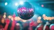 © Hansa & Party - A joyous celebration under a massive disco ball, with everyone dancing the night away