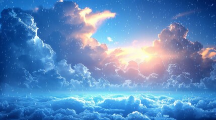 Canvas Print - cartoon blue sky