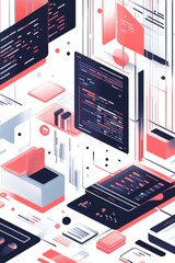 Wall Mural - illustration of data download 