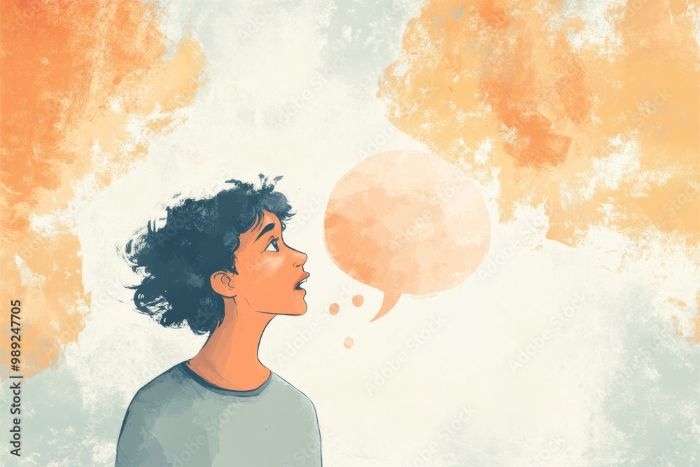 Herman Slurring person struggling with slurred speech, depicted through a thought ...