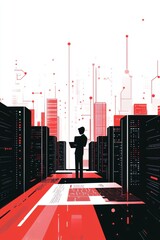 Wall Mural - illustration of data download 