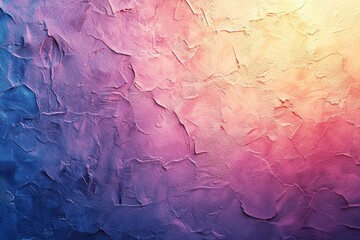 Wall Mural - Textured Wall with Gradient of Purple, Pink, and Yellow Hues