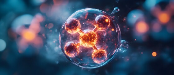 Poster - visualization of isotopes and their intricate interactions during the nuclear fission process showcasing the complex science behind energy production and the potential of this technology