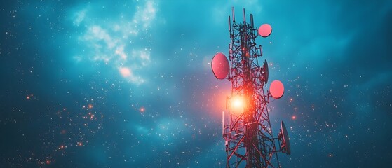 Poster - visualization of telecommunication network coverage and signal accessibility depicted through a land