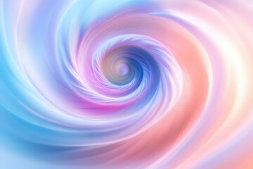 Poster - Mesmerizing swirl of pastel colors creating a hypnotic effect, ideal for backgrounds related to relaxation and therapy