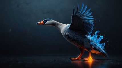 Wall Mural - Goose on Fire