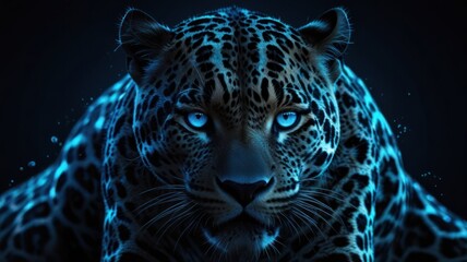 Poster - Leopard with Blue Eyes