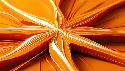 Vibrant orange star pattern with dynamic flowing lines for creative projects and decorative prints