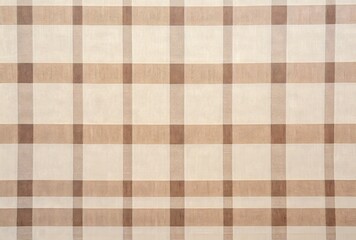 Beige and Brown Plaid Linen Texture Background