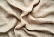 © Eva - Beige Linen Fabric Texture Background, Top View