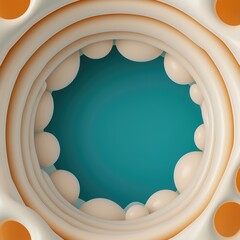 Wall Mural - Abstract Circular Shape with Smooth Color Transition