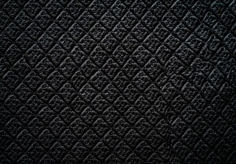 Black Knitted Fabric with Diamond Pattern