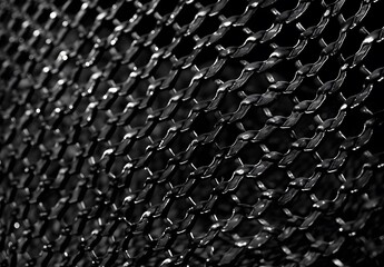 Black Plastic Mesh Texture Background