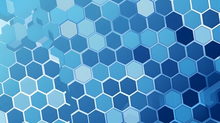 Abstract Blue Hexagon Pattern Background