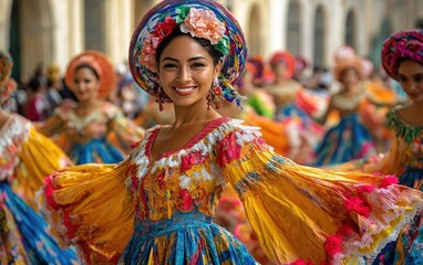 Street fiesta: salsa dancers in heart of Havana light up lively streets, captivating onlookers with rhythmic moves, vibrant energy, turning city into a colorful celebration of culture and joy.