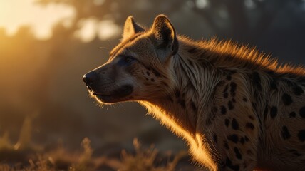 Poster - Hyena in the Golden Hour