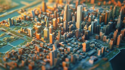 Aufkleber - Smart city in the future. Modern city and business technology 