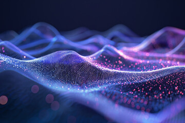 Poster - A blue and purple wave with a pinkish hue