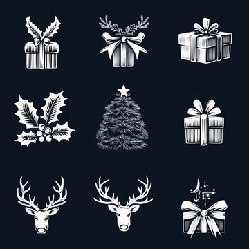 Christmas Icon and Elements Collection 