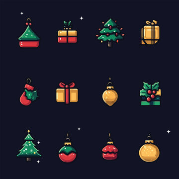 Christmas Icon and Elements Collection 