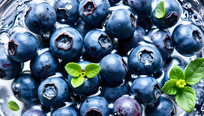 blueberries in water