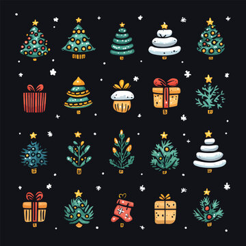 Christmas Icon and Elements Collection 