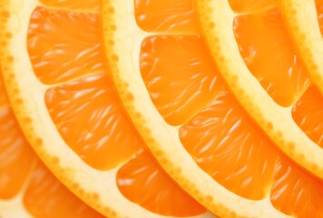 Wall Mural - Close-up Orange Slices Macro Photography