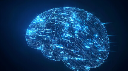 Poster - human brain hologram