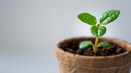 Canvas Print - Green Sprout in Pot