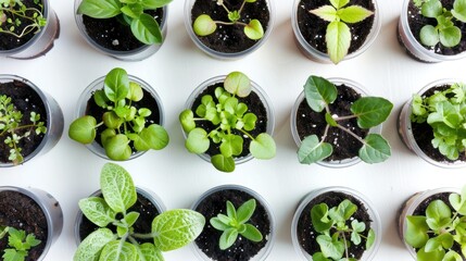 Canvas Print - Green Plants In Pots